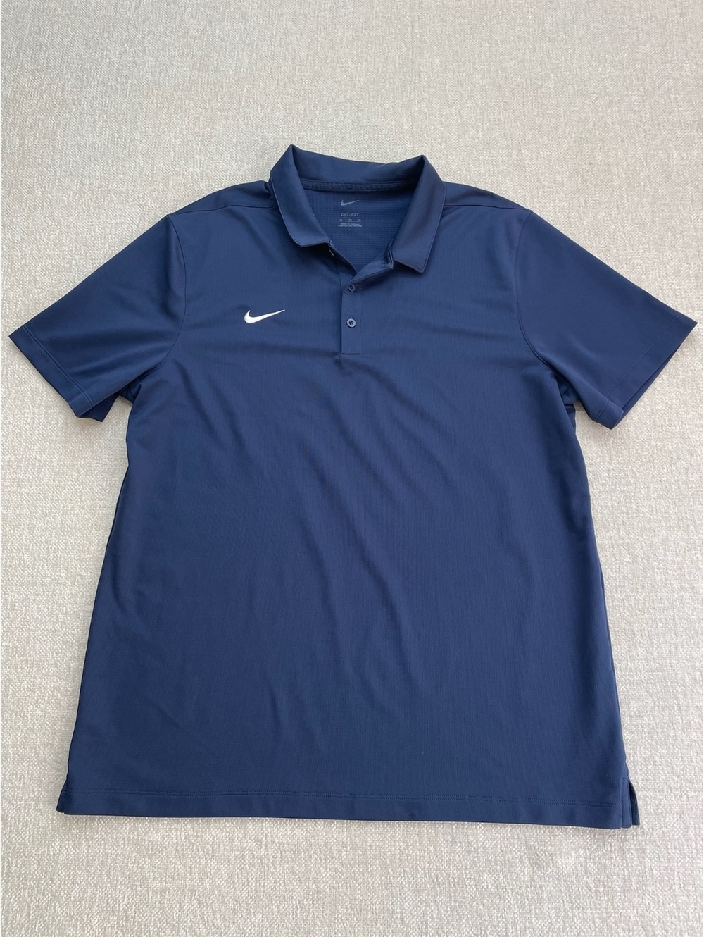 Nike Men's Navy Dri-FIT Polo Shirt Size L